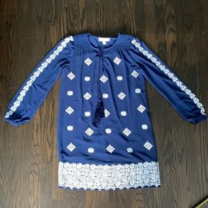 MICHAEL Michael Kors Blue and White Dress size S